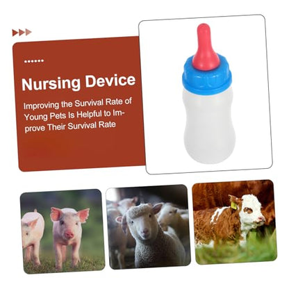 Levemolo 4pcs Small Animal Feeding Milk Bottles Sheep Piglet Lamb Nursing Bottles Feeder Bucket