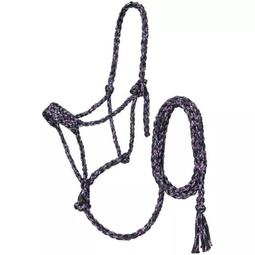 Coolhorse Tough 1 Pony Funfetti Mule Tape Halter w/ 10' Lead (Black) - color: Black
