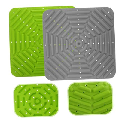 BESPORTBLE 2Pcs Reusable Chicken Nesting Pads Washable Silicone Mats for Nest Box Coop Versatile Bedding for Chickens Easy to Clean Suitable for Various Nest Gray Green