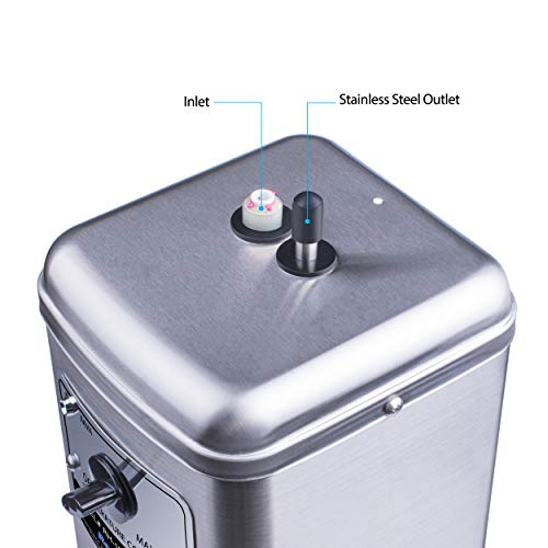 Ready Hot Compact Instant Hot Water Dispenser Tank, Wall Mounted, Adjustable Temperature Control, Tank Only No Faucet, 40-RH-150-SS - style: Wall Mount