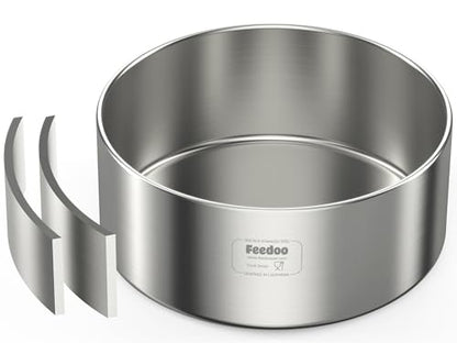 2L Double Layers 304 Stainless Steel Dog Bowl - Insulated & Durable | Non-Slip Base | Easy to Clean | BPA-Free Safe Dog Food and Water Bowl - color: 2L