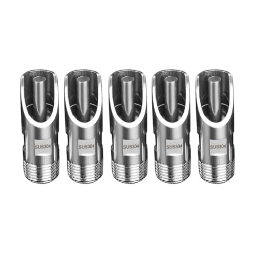 Beduan 304 Stainless Steel 1/2 Male Pig Nipple Waterer for Barrel Kit Feeder Automatic Water Drinker Durable Antirust (Pack of 5)