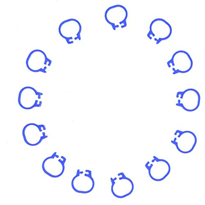 Omabeta Pigeons Leg Rings, Durable Plastic Construction Lightweight Easy to Install and Clean, Pigeons Leg Rings, for Pigeon Identification, Dark Blue, 8mm, 100 Pieces - color: Dark Blue