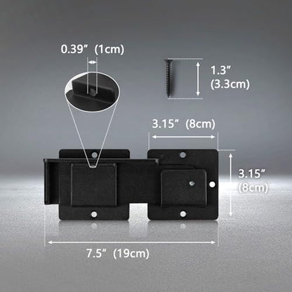 7.5" Flip Gate Latch Lock with Padlock Hole, 4mm Aluminum Anti-Rust Alloy Door Latch for Outdoor Wooden Fence,Sliding Swing Open Door,Wooden Fence,Barn Door, Shed,Yard,Screws(7.5in - 3 Pack) - size: 7.5in - 3 Pack