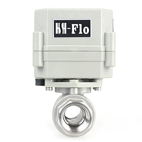 1/2" DN15 110-230VAC Normally Open CF8/Stainless Steel 304 Motorized Electrical Ball Valve With U.S. Plug (1/2 Inch, Normally Open) - color: Stainless Steel Normally Open, size: 1/2 Inch