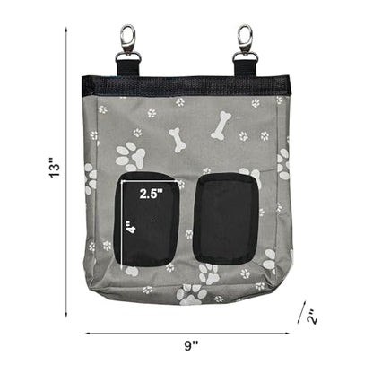 Guinea Pig Hay Feeder, Hanging Rabbit Hay Feeder Bag for Guinea Pigs Bunnies Chinchillas. Graybones - color: Graybones