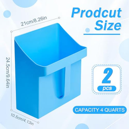 Relaxweex 2 Pcs 4 Quart Large Feed Scoop(Blue) - color: Blue