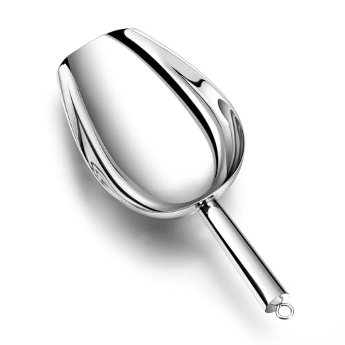 TeamFar Ice Scoop 24 oz, Stainless Steel Big Large Scoop, for Sweet Food Popcorn Flour, Healthy & Heavy Duty - Dishwasher Safe - size: 24 oz