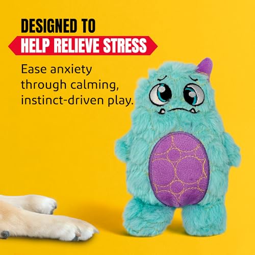 Bite Force - Durable & Strong Dog Toy Light Blue Monster with Squeaker, Kevlar-Reinforced for Aggressive Chewers. - color: Small - the Goofy Monster