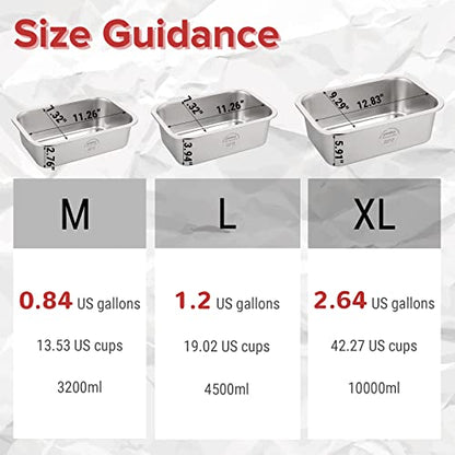 PEDAY 1.2 Gallon Large Dog Water Bowl, 18/8 Human Grade Stainless Steel - Silver Classic - color: Silver Classic, size: 1.2 gallon