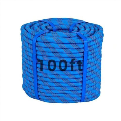 100Ft 1/2 Inch Heavy Duty Climbing Rope - for Tree Swing, Pulling, Outdoor & Gym Use (Blue) - size: 100ft-Blue