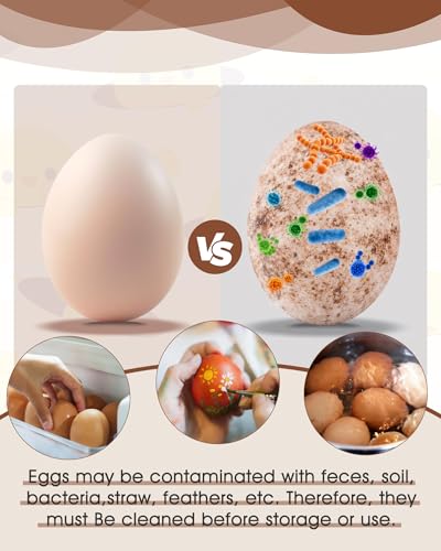 Bamboo Egg Holder Countertop with Silicone Egg Cleaner, 3-Tier Egg Holder for 36 Eggs, Stackable Design for Fresh Eggs, Farmhouse Egg Tray Storage Display Rack，Fits Quail, Duck, Chicken Eggs - color: 3-Tier with egg washer