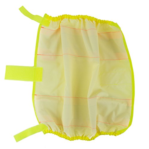 RK-GAITERS Hi-Viz Contrasting Trim Leg Gaiters, Polyester oxford w/PU coating (Lime, 1-Pair)
