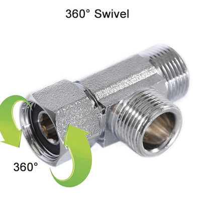 Brass Angle Stop Add-A-Tee Valve,3/8-Inch Compression Inlet X 3/8-Inch Compression Outlet X 3/8-Inch Compression Outlet (3/8x 3/8x 3/8 Add-A-Tee Chromed) - size: 3/8x 3/8x 3/8 1 Pack Chromed