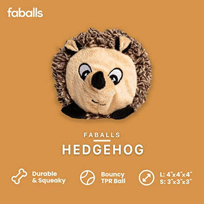 fabdog Hedgehog faball Squeaky Dog Toy (Large) - color: Hedgehog, size: Large