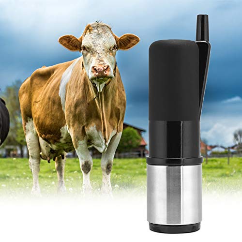 Srliya Milking Claw Cup for Cow Cattle, Stainless Steel Shell with Plastic, Easy Hose Connection for Milk Machine (Black (HL-MP27B))
