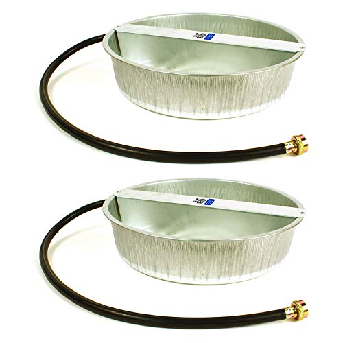 Little Giant 13-Quart Galvanized Steel Ever Full Pet Water Bowl Dish (2 Pack) - size: 2 Pack