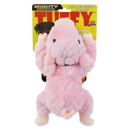 MIGHTY Tuffy Piggy Ultra Durable Plush Dog Toy | Multiple Layers & Reinforced Seams , Washable and Floats , Mighty® Construction - color: Large Pink Piggy