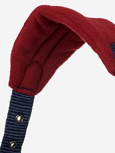 LeMieux Vogue Fleece Headcollar - Halter & Leadrope - Extra Padding, Adjustable at Curb and Poll Strap - color: Burgundy / Navy, size: x-full