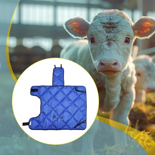 Calf Blanket for Cold Weather (35-90 kg) - Thickened Newborn Calf Thermal Clothing, Windproof & Waterproof Oxford Cloth