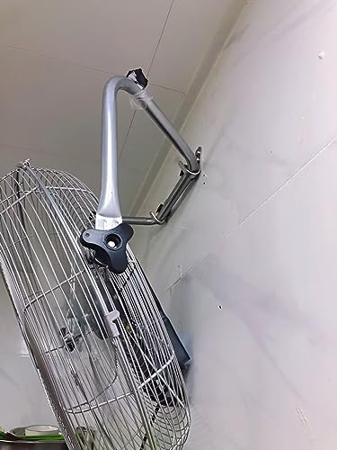 zoele Wall Mounting High Velocity Floor Fan Bracket, Wall Mount Industrial Grade Floor Fan Hook Hanger, Wall Fan Support Hook kit (2 Pcs Silver) - color: 2 Pcs Silver