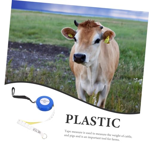 Animal Weight Tape Measure for Cattle and Pigs, 2.5m Blue Girth Measuring Tape for Goat, Horse, and Livestock Body Size Measurement Style