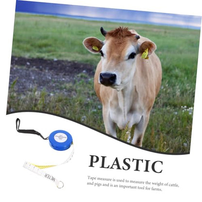 Animal Weight Tape Measure for Cattle and Pigs, 2.5m Blue Girth Measuring Tape for Goat, Horse, and Livestock Body Size Measurement Style