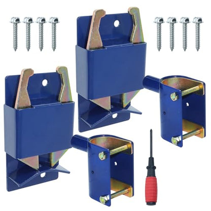 2PK S16100300 Heavy Duty Two Way Gate Latch, Blue, 1-5/8" to 2" Dia | Replaces 2 Way Gate Latch Farm Gate Latch Round Tube Gate Two Way Fence Gate Latch for Metal Gates, Farms, Ranches, Pastures - color: 2XS16100300
