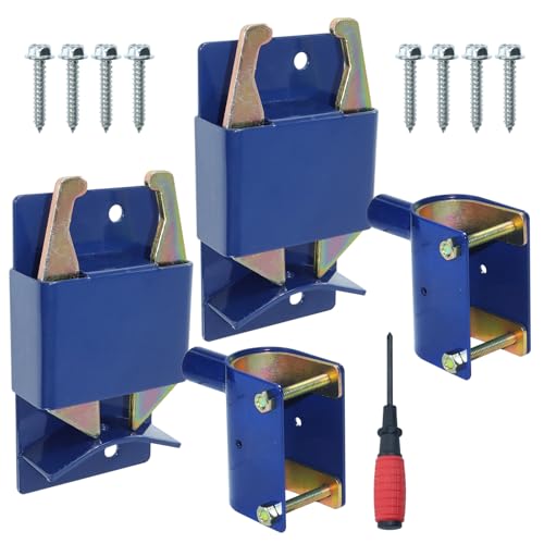 2PK S16100300 Heavy Duty Two Way Gate Latch, Blue, 1-5/8" to 2" Dia | Replaces 2 Way Gate Latch Farm Gate Latch Round Tube Gate Two Way Fence Gate Latch for Metal Gates, Farms, Ranches, Pastures - color: 2XS16100300