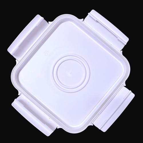 House Naturals 4 Gallon Square Food Grade Bucket Pail with Plastic Handles and Lid (Pack of 3) Made in USA containers (Pink - White lids) - color: Pink - White Lids