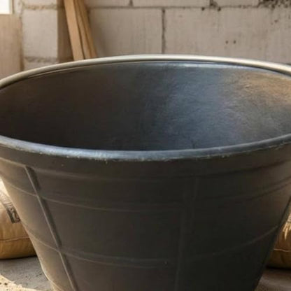 Heavy Duty Bucket Multipurpose Molded Bucket Reusable Rubber Pail for Farm, Garden