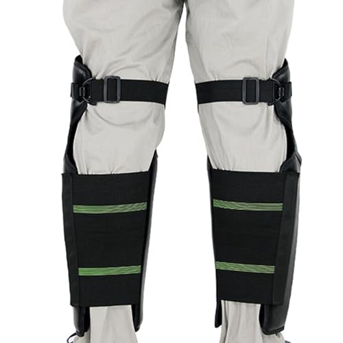 Leg Gaiter Windproof Motorcycle Leg Gaiter Knee Guard Winter Skating Leg Cover PU Leather Suitable for Biking Skating Hiking Outdoor, PU Leather Reflector