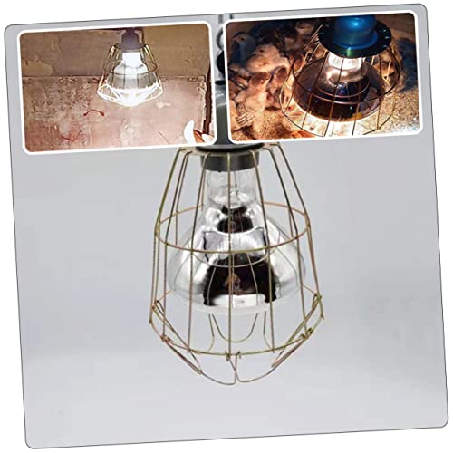 3Pcs Waterproof Heating Bulb Cage Wear-Resistant Lamp Cover for Reptiles Chickens and Young Pigs Heat-Resistant and Scald Design for Household Use