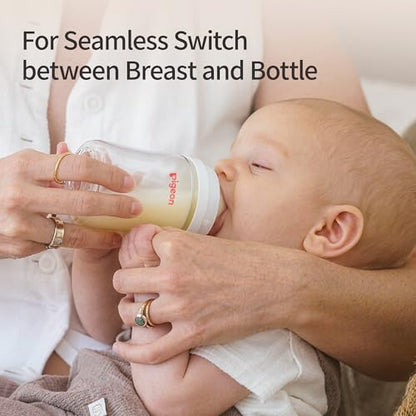 Pigeon Silicone Nipple (L) with Latch-On Line, Natural Feel, 6+ Months, 4 Counts - color: 6m+, L, 4 counts