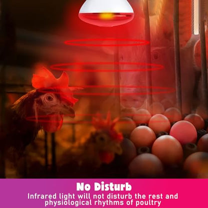 LUCKY HERP Infrared Heat Lamp for Chickens - 250 Watts Red Heat Lamp Bulb 1 Pack, Heat Light Bulb for Brooder Coop, Food Service, Chicks, Pet, Reptile - style: 250 Watts 1 PACK