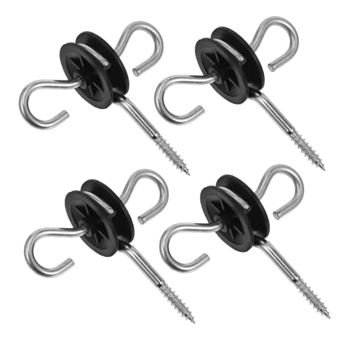 Happyyami 4pcs Electric Fence Gate Handle with Insulator Durable and Weather-Resistant Conductive Spring Hooks for Cattle Farm and Garden Fencing Installation