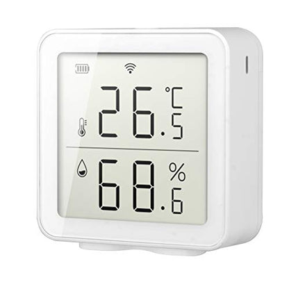 Pssopp Smart Temperature Humidity Monitor Wireless Thermometer Hygrometer with Remote Monitoring Alarms for Indoor Outdoor Beekeeping Greenhouse Farm (White)