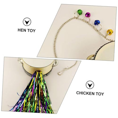 Happyyami Stainless Steel Double-Sided Mirror Drum Toy for Chickens Engaging Hen Rooster Activity to Promote Curiosity Exercise and Healthy Growth