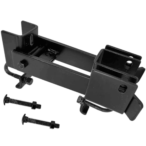 Black Powder Coated Commercial Strong Arm Double Gate Latch for Chain Link Fence – Securely Closes Two Gates Without Drop Rod, Fits 1-5/8" to 2" Frames, Heavy Duty Steel – Case of 4 - size: Black Commercial - Case of 4