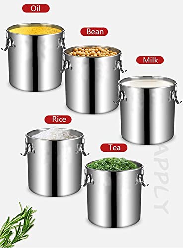 Milk Barrel, Milk Transport Bucket, 201 Stainless Steel Airtight Milk Can, Milk Bucket Wine Pail Oil Barrel Tea Canister Liquid Solid Container Storage W/Sealed Lid,20L,20L - size: 20L