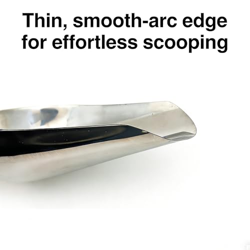Extra Big Size Stainless Steel Utility Scoop, 35~55-Ounce Metal Scoop Livestock Feed Scoop for Any Household Disposing Replacing Litter/Animal Pet Farm Pig Horse Feed Food Shovel (Stainless Steel)