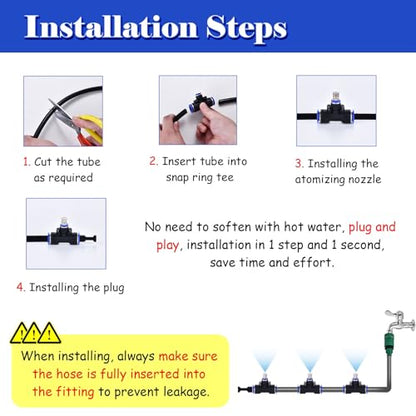 Adjustable Misting Water Irrigation Kit – 32.8ft Cooling System for Livestock & Plants, Efficient Watering Solution for Cattle, Chickens & Pigs (10m)