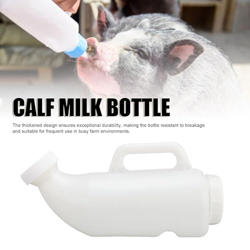 Thickened Calves Nursing Bottle, 2L Animal Feeding Bottle Leakproof Lamp Milk Feeder for Farm, Specifically Engineered for Livestock Farms User Friendly