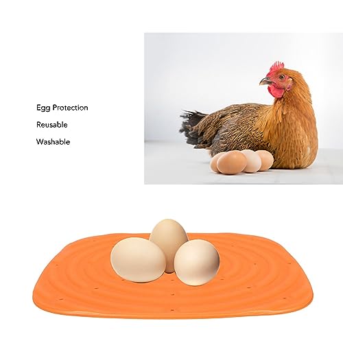TOPINCN 4Pcs Chicken Nesting Mats, Washable & Reusable Nesting Pads Egg Laying Mats for Chicken Coop, Poultry Nesting Box Pad for Egg Laying Hens, Chicken Bedding Mat Coop Liners (Orange)