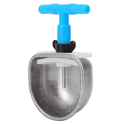 Akozon 5Pcs Stainless Steel Automatic Drinker Nipple Waterer with Small Bowl Tee Connector, Proof Farm Accessory Compatible Standard PVC Tubing - size: #11