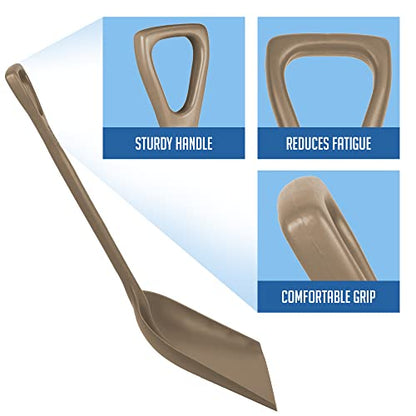 Remco 698266 Shovel,One-Piece,14",PP,Brown - color: Brown, size: 14 inch Blade