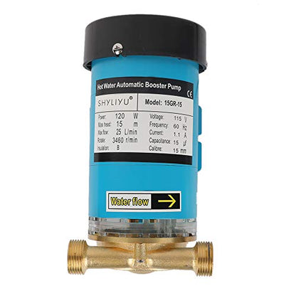 115V/60HZ 120W 3/4 inch Outlet Home Water Pressure Booster Pump Automatic Shower Booster Pump with Water Flow Switch for Whole House Shower System - size: 115V 3/4" 15GR-15