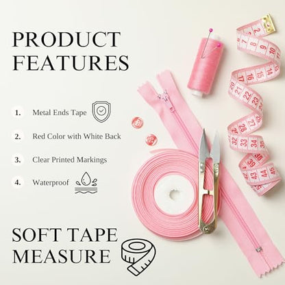 Soft Tape Measure Double Scale, Flexible Sewing Ruler for Weight Loss, Sewing Tailor Craft, Vinyl Measuring Tape Has Double Scale, 150 cm/60 Inch (3 Pack)
