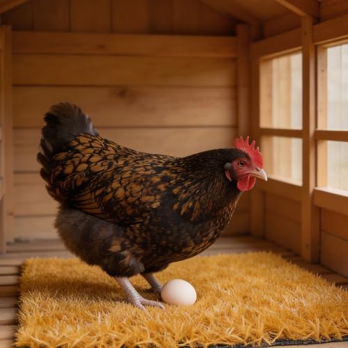 5PCS Chicken Pads for Nesting Box: Washable Nest Box Pads - 12"X12" Laying Hen Liners - Reusable Artificial Turf for Farm Coop Bedding