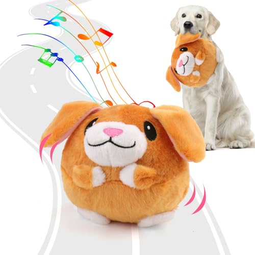 BABORUI Interactive Dog Toys Puppy, Jumping Squeaky Dog Toys with Recording and Music Modes, Rechargeable Moving Dog Chew Toys for Small/Medium/Large Dogs to Keep Them Busy(Puppy) - color: Puppy